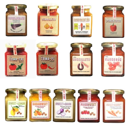 Pack Degustación crema salsa pate vegetal y mermelada casera vegano