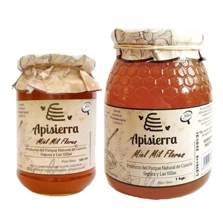 Miel Artesana Mil Flores natural apisierra sin aditivos Jaén Cazorla