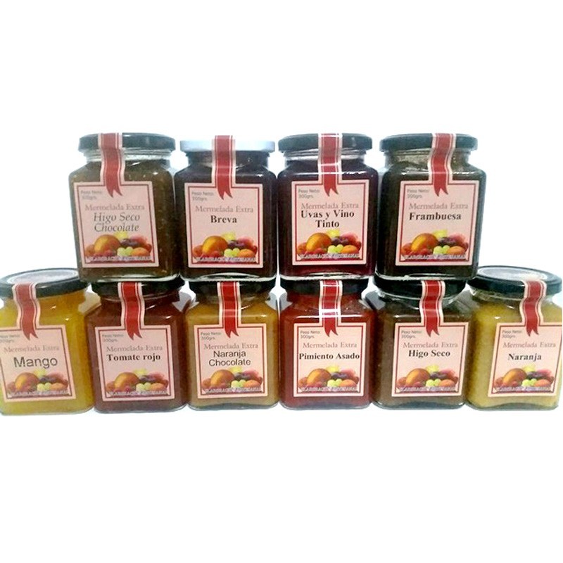 Mermelada Artesana APISIERRA sabores fresas con cava higo chocolate papaya breva