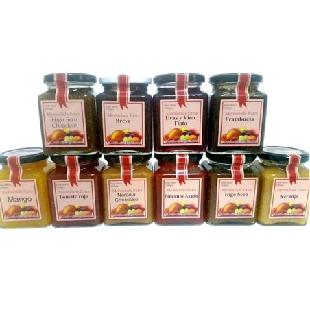 Mermelada Artesana APISIERRA sabores fresas con cava higo chocolate papaya breva