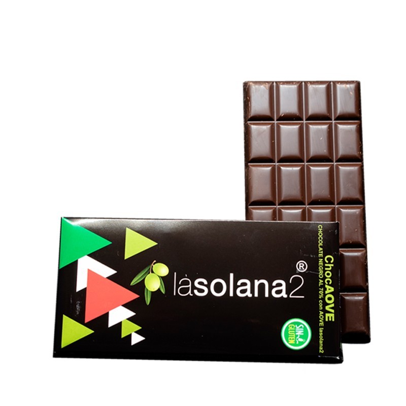 Chocolate Artesano Gourmet con Aove LASOLANA2 Almería 70% cacao puro