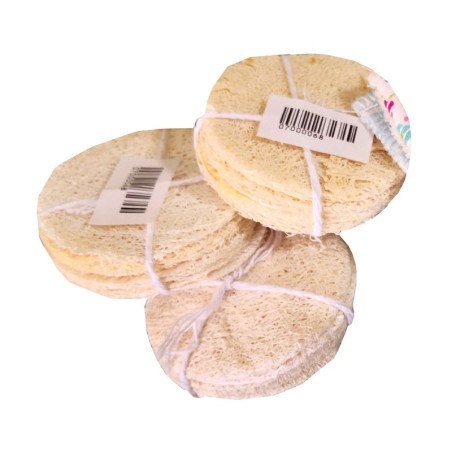 discos desmaquillantes exfoliante facial luffa,100% algodón limpian e hidratan a piel