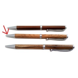 Bolígrafo a mano con madera de Encina artesano tornero Almería.