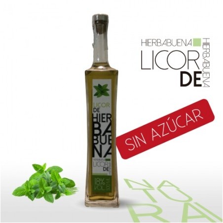 Licor Artesano de Hierbabuena sin azúcar ni aditivos producto natural Almería