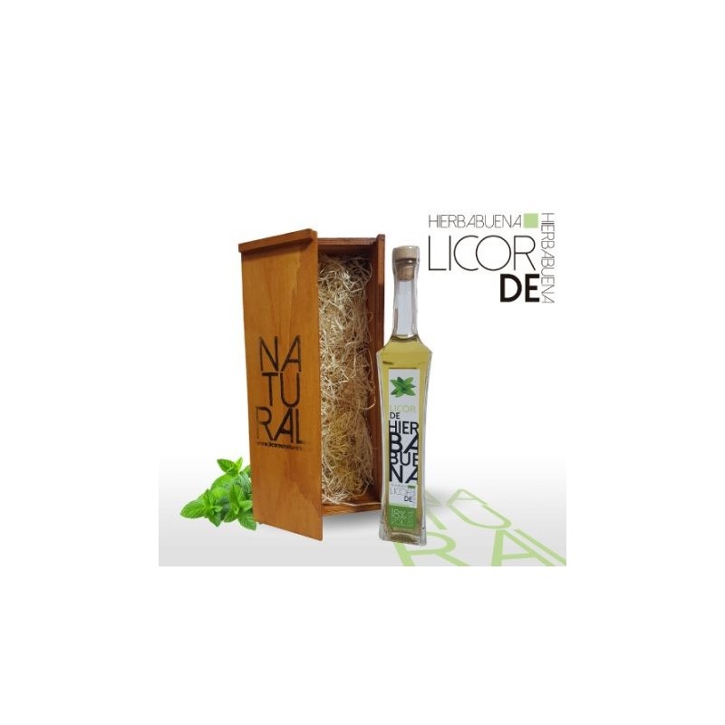 Licor Artesano de Hierbabuena con Estuche Regalo LICORES NATURALES Almería