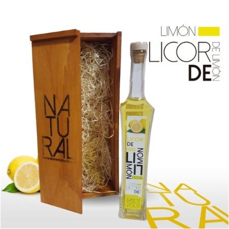 Licor Artesanal Limón con Estuche madera regalo Almería sin aditivos
