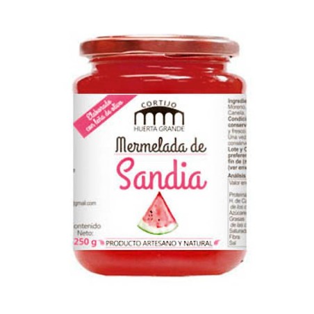 Mermelada casera de Sandía elaboración artesanal Cabo de Gata Almería