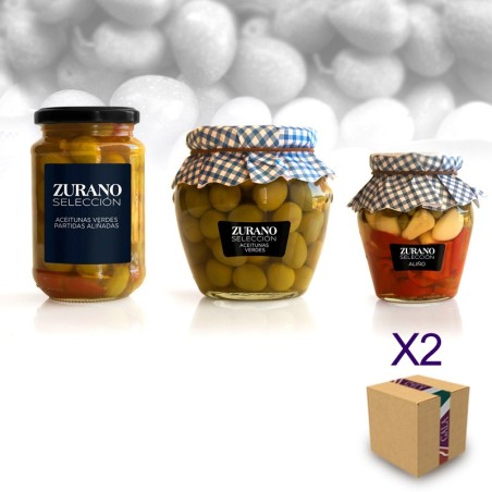 Pack Surtido Aceitunas y Aliños Gourmet ZURANO Almería de proximidad