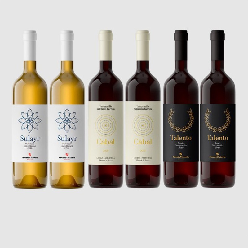 Surtido Vinos Bodega Fuente Victoria, IGP Laujar-Alpujarra Almería