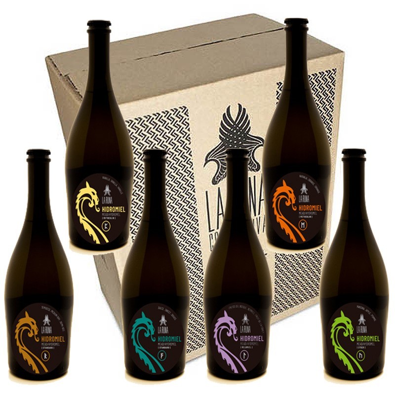 Hidromiel La Runa Pack Surtido manzana naranja vainilla seco dulce
