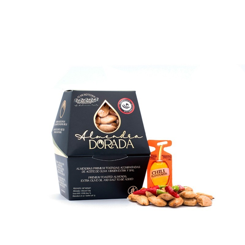 Estuche Gourmet Almendras Lauranne tostadas artesanalmente CON CHILI