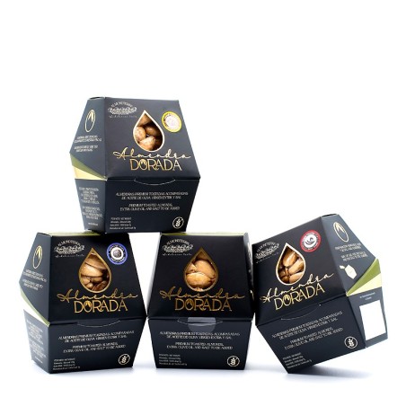 Pack Surtido Estuches Gourmet Almendras tostadas con chili trufa limón