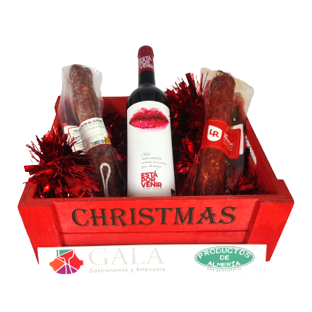 Lote navidad Almería salchichón Serón Vino Tinto Bodegas Palomillo