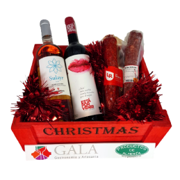 Lote navidAD  Chorizo Serón Vino Tinto PALOMILLO SULAYR ALPUJARRA