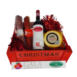 navidAD Gourmet Vino TINTO PALOMILLO Chorizo salchichón queso Serón