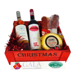 LOTE NAVIDAD EMBUTIDOS Y QUESO DE SERÓN VINO TINTO VINO BLANCO GOURMET