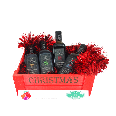 Lote Navidad ecológico Almería ORO DEL DESIERTO LECHIN ARBEQUINA PICUA