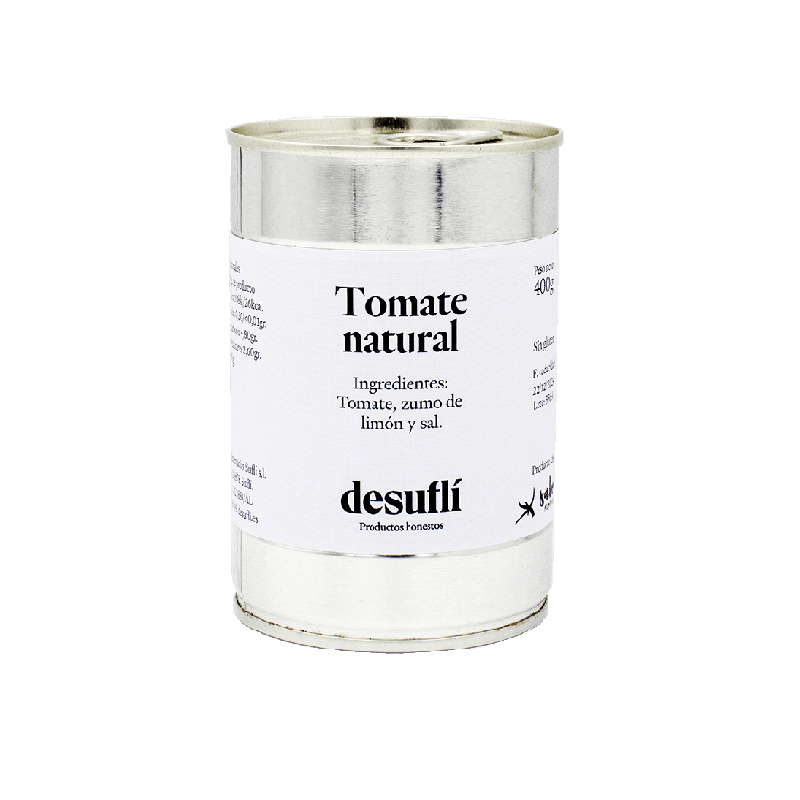 Tomate natural lata conserva Almería Fritada de Sufli producto local