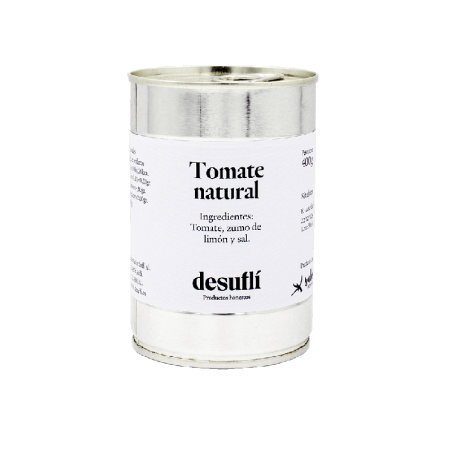 Tomate natural lata conserva Almería Fritada de Sufli producto local