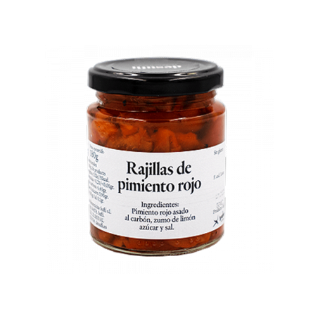 Pimiento Rojo Asado al Carbón en Rajillas de Fritada de Suflí Almería