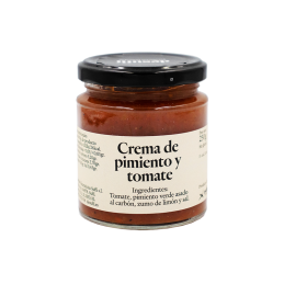 Crema casera Pimiento Asado al carbón y Tomate Natural Fritada Suflí