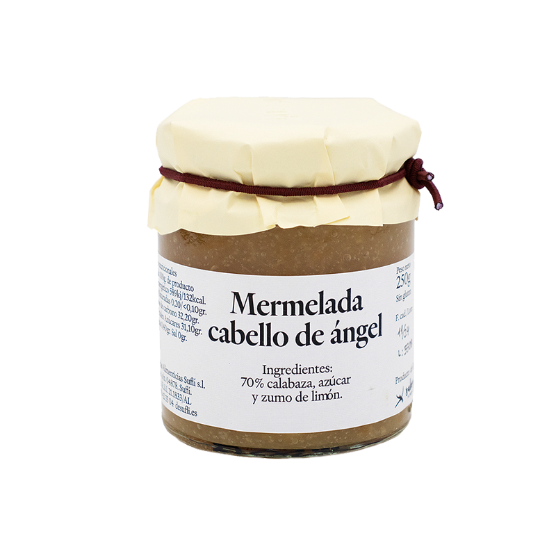 Mermelada de Cabello de Angel producto elaboración artesana de Almería