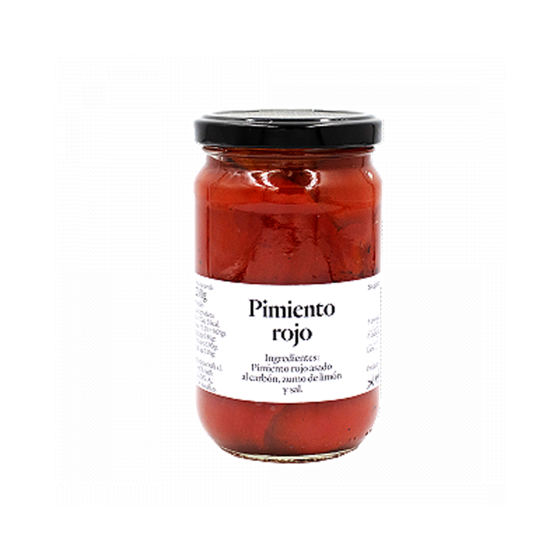 Pimiento Rojo Asado al Carbón en Rajillas de Fritada de Suflí Almería