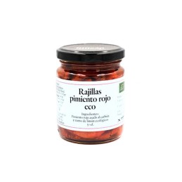 Pimiento Rojo ecológico rajillas Asado al Carbón Suflí Almería