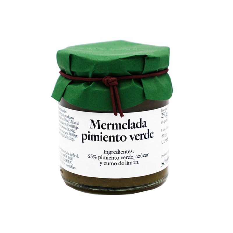 Mermelada de Pimiento Verde Fritada de Suflí producto artesano Almería
