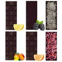 Chocolate Artesano Ecológico Negro SABOR ANDALUZ (Pack Surtido "NEGRO FRUTAL" 6 ud.)