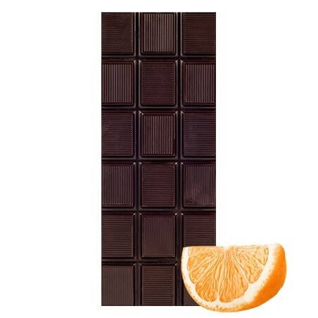 Chocolate Artesano Ecológico Negro 74% Cacao con Naranja Almería 