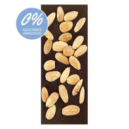Chocolate Artesano Ecológico Sin Azúcar Negro con Almendras Almería