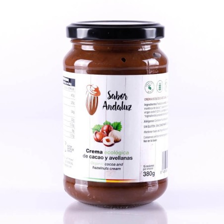 crema de cacao negro con avellanas artesano ecológico Almería