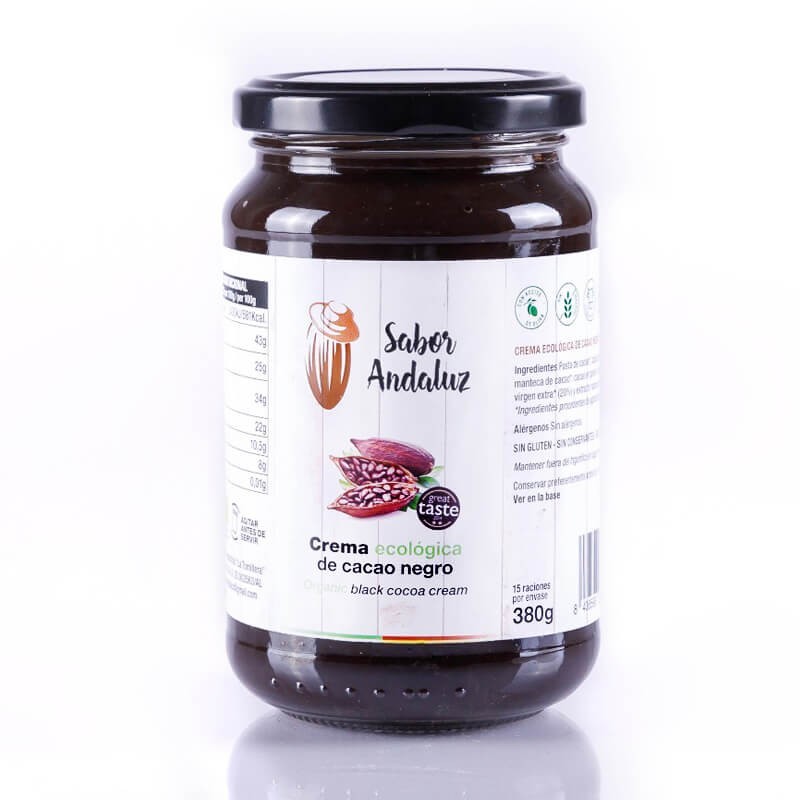 Crema de Cacao Negro Chocolate Artesano Ecológico Almería 100% natural