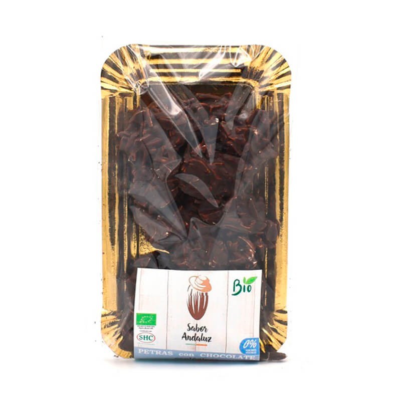 Bombones Roca Petras sin azúcar cacao negro ecológico con almendras