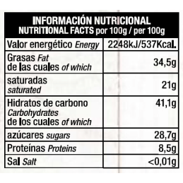 Chocolate Artesano Ecológico Negro 74% Cacao con Canela Almería