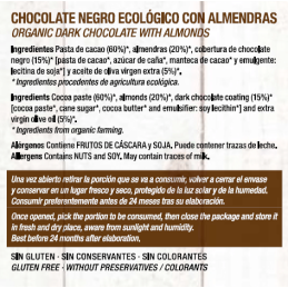 Chocolate Artesano Ecológico Negro con Almendras Almería artesano