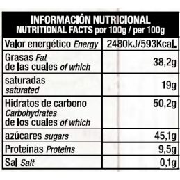 Chocolate con Leche y Almendras Artesano Ecológico Almería Sin Gluten 