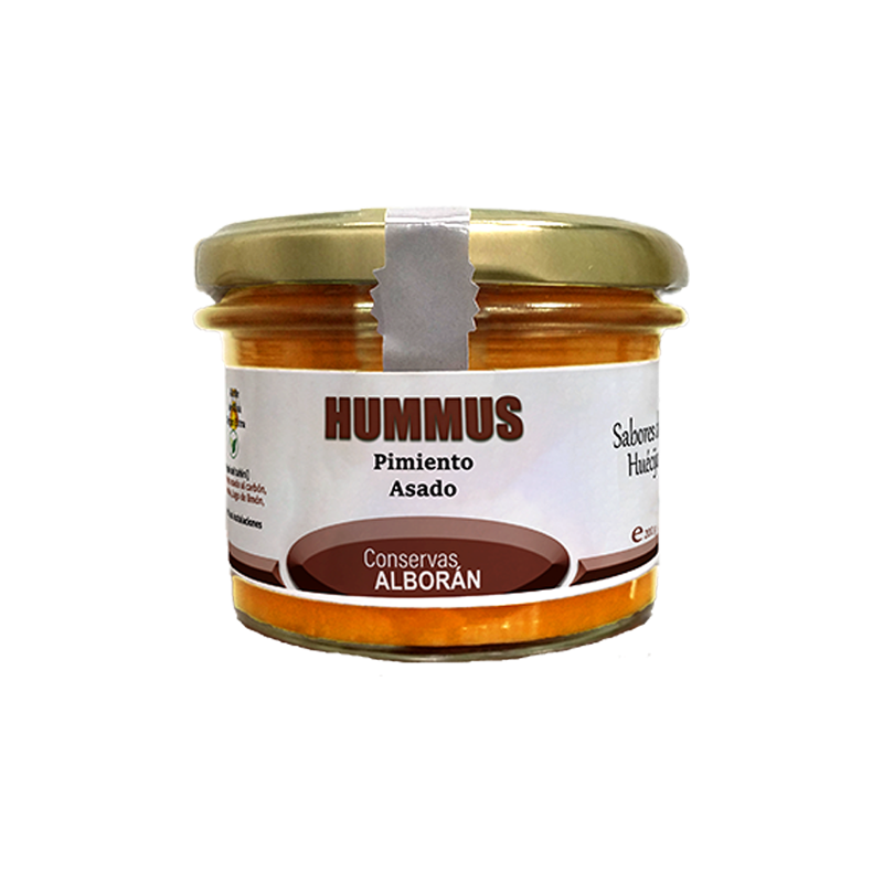 Hummus de pimiento asado Conservas Alborán de Almería puré garbanzos