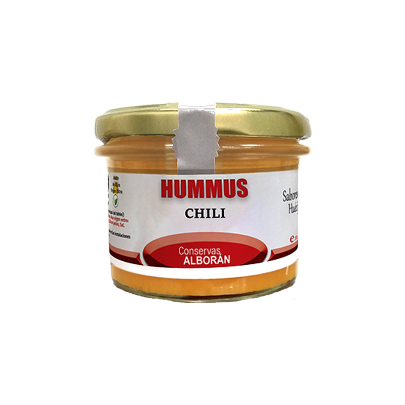 Hummus chili artesano Conservas Alborán de Almería puré garbanzos