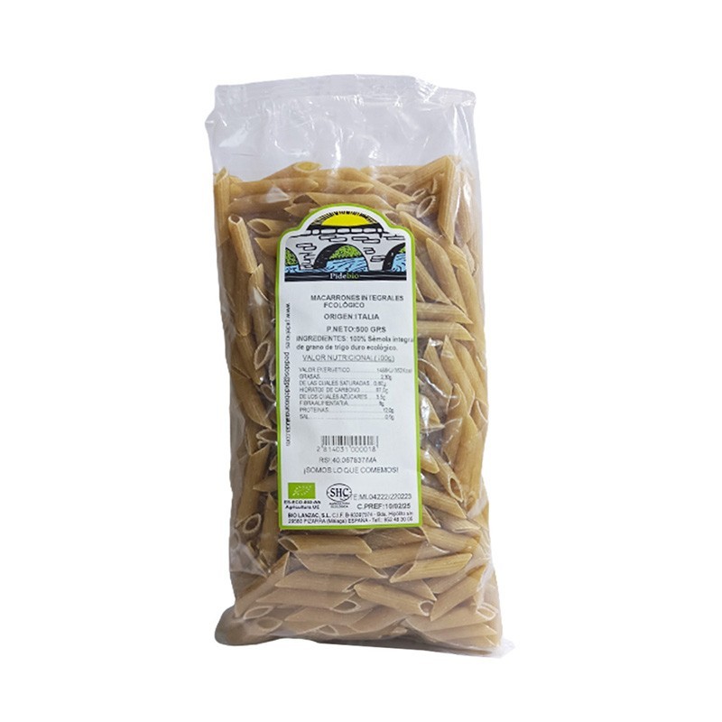 Macarrones Integrales Ecológicos Almería Agricultura Sostenible 