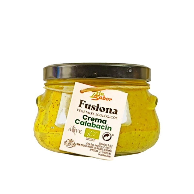 Crema de calabacín gourmet ecológico Biosabor Almería sin gluten