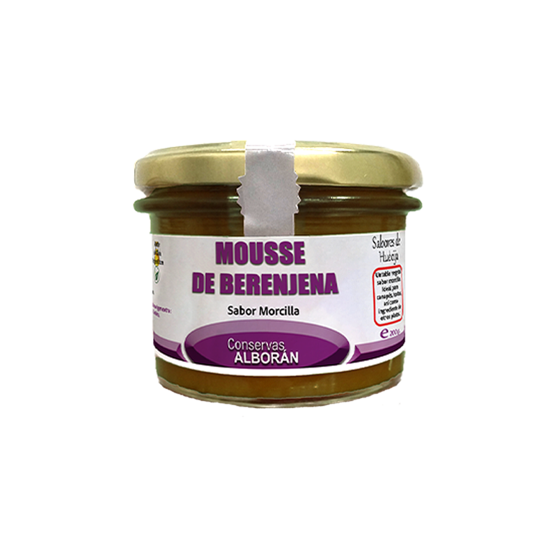Mousse de Berenjena, morcilla vegetal, CONSERVAS ALBORÁN Almería