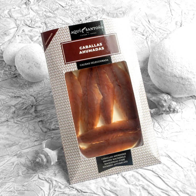 Caballas Ahumadas en leña de haya AQUÍ SANTOÑA gourmet de alta gama