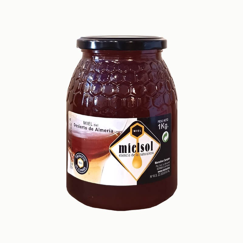 Miel Artesana MIELSOL 100% Natural Tradicional sin aditivos Almería