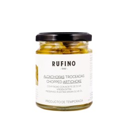 Alcachofas Troceadas Confitadas en Aceite de Oliva Virgen Extra RUFINO