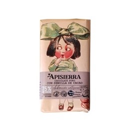 Chocolate Artesano Negro 70% cacao con vaina de cacao APISIERRA