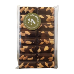 Chocolate Empedrado Artesano Negro 70% Almendras APISIERRA bajo azúcar
