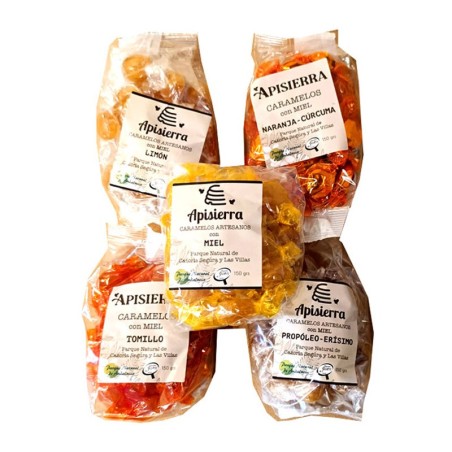 Caramelos Artesanos de Miel con Propóleo Naranja Tomillo Limón