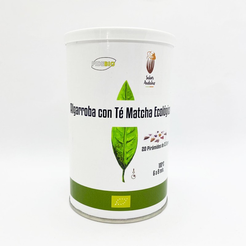 infusión ecológica de algarroba con té matcha de Sabor Andaluz